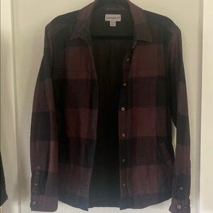 Carhartt womens Plaid shirt Jacket - Black and plum